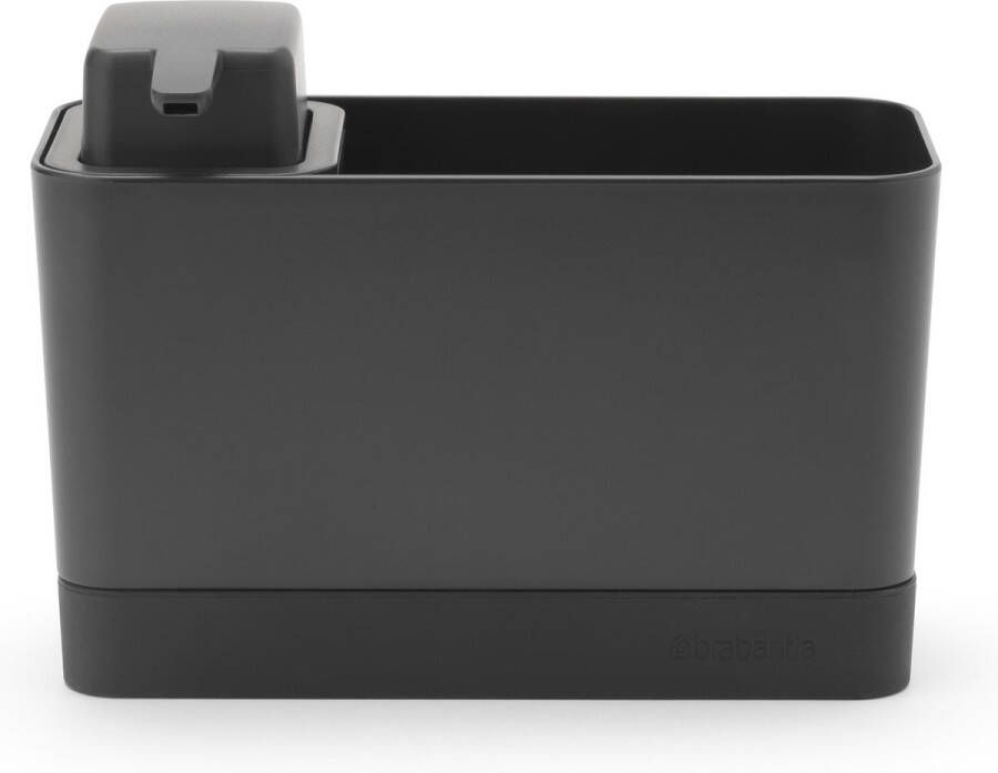 Brabantia Sink Side aanrecht organiser set aanrechtbakje en zeeppomp Dark Grey