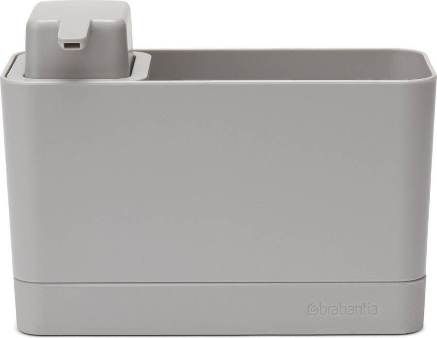 Brabantia SinkSide Aanrecht Organiser Set Aanrechtbakje en Zeepdispenser Mid Grey