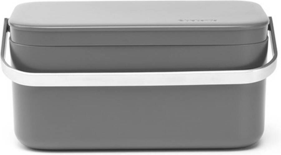 Brabantia Sink Side aanrecht afvalbakje 1 8 liter Dark Grey