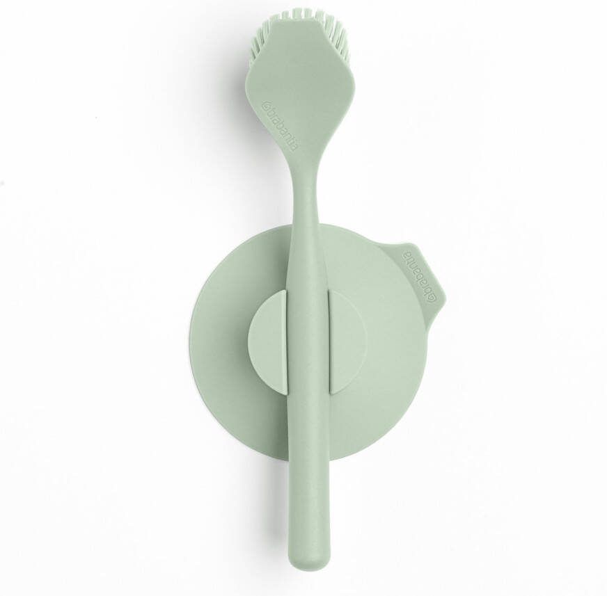 Brabantia sinkside afwasborstel met zuignaphouder jade Green