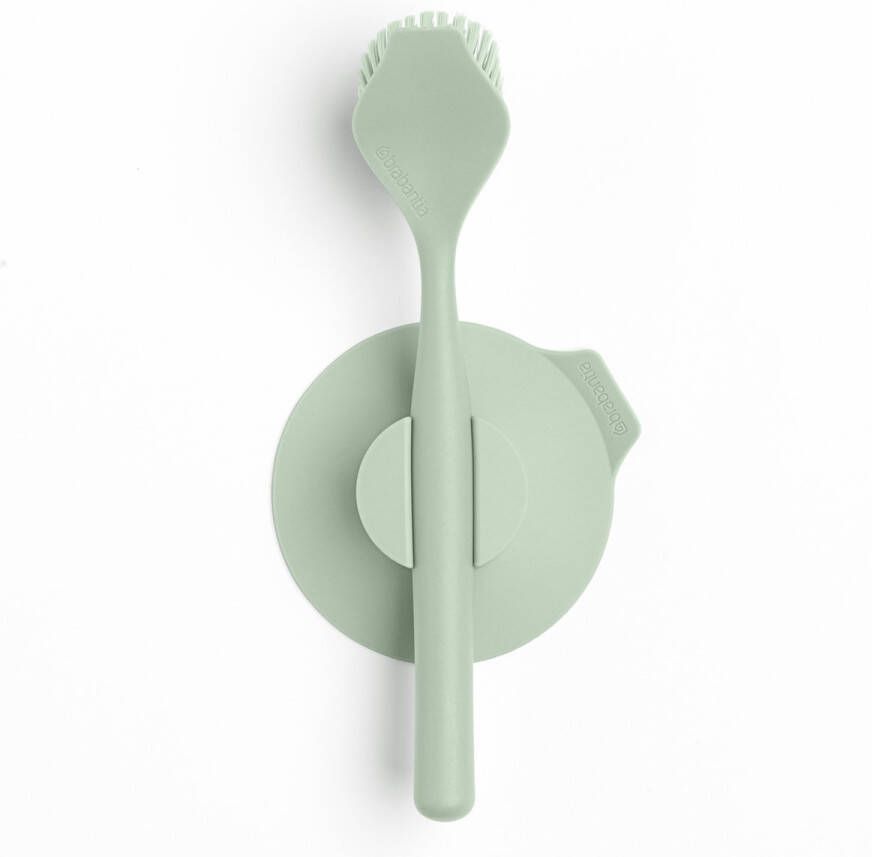 Brabantia sinkside afwasborstel met zuignaphouder jade Green