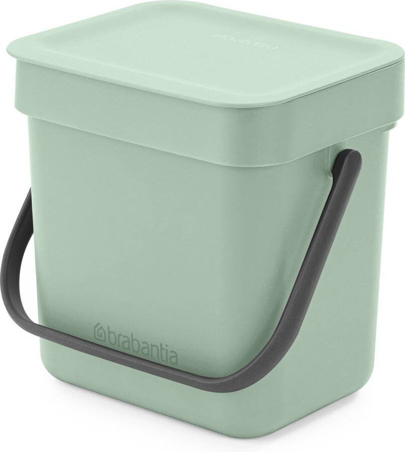 Brabantia Afvalbak Sort & Go Kunststof Jade Green 18.8x13.9x18.1cm 3l