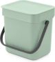 Brabantia Sort & Go Aanrecht Afvalbakje 3 liter Jade Green - Thumbnail 1