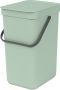 Brabantia Sort & Go Afvalemmer Opberger 12 L Mintgroen - Thumbnail 1