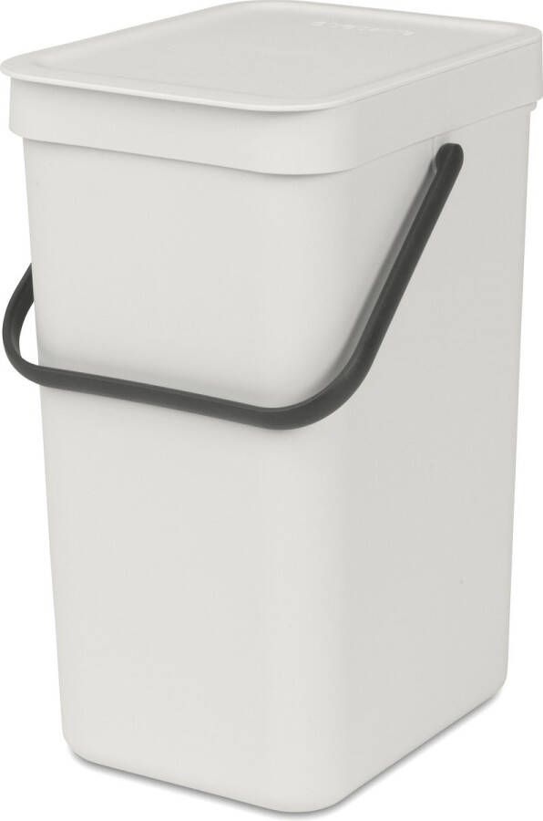 Brabantia Sort & Go Prullenbak 12 liter Light Grey