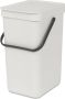 Brabantia Sort & Go afvalemmer 12 liter light grey - Thumbnail 1