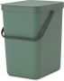 Brabantia Sort & Go afvalemmer 25 liter Fir Green - Thumbnail 1