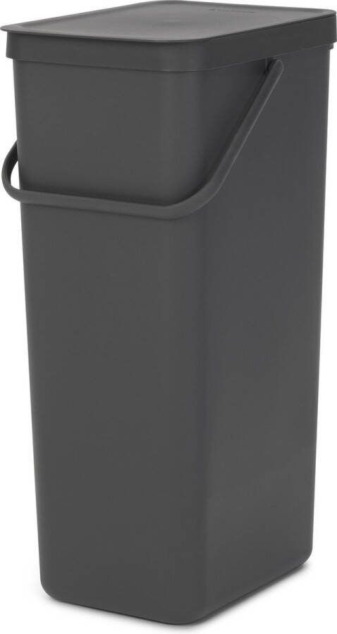 Brabantia Sort & Go prullenbak donker grijs 40 L