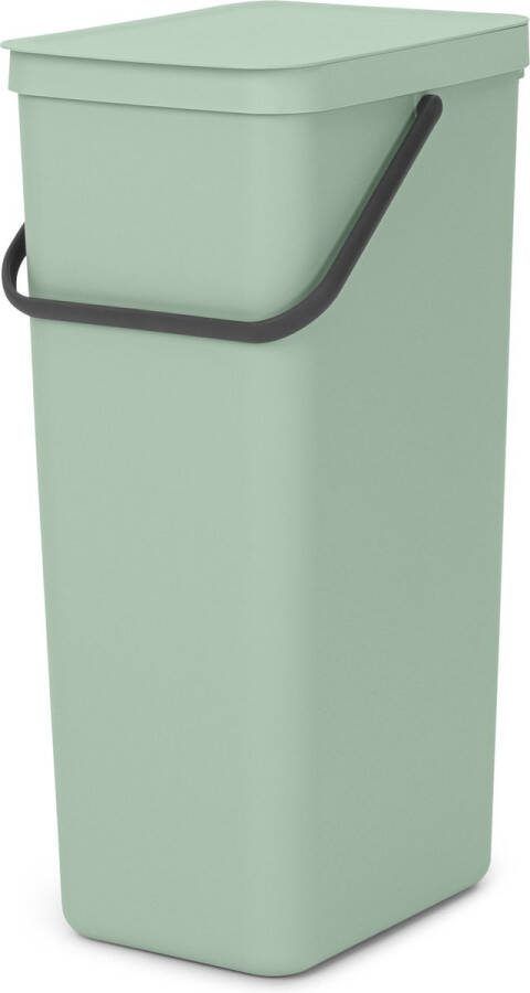 Brabantia Afvalbak Sort & Go Kunststof Jade Green 26.8x34.5x62cm 40l