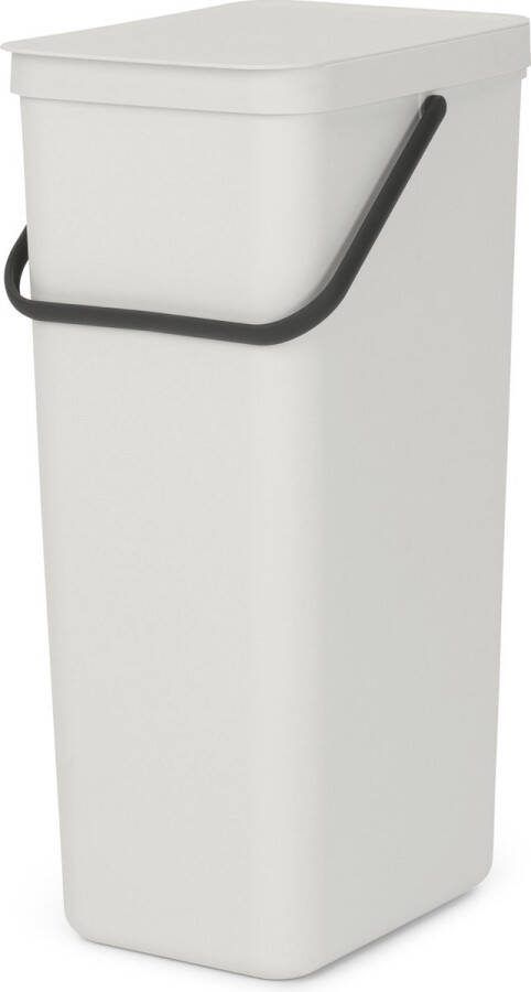 Brabantia Afvalbak Sort & Go Kunststof Lichtgrijs 26.8x34.5x62cm 40l