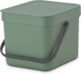 Brabantia Sort & Go afvalemmer 6 liter fir green - Thumbnail 2