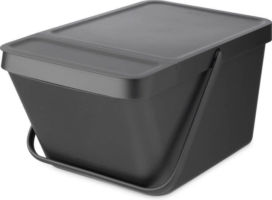 Brabantia Sort & Go Prullenbak Stapelbaar 20 liter Dark Grey