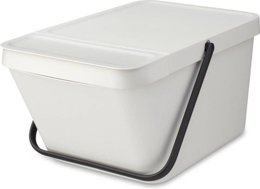 Brabantia Sort & Go afvalemmer stapelbaar 20 liter light grey