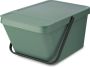 Brabantia Sort & Go afvalemmer stapelbaar 20 liter fir green - Thumbnail 2