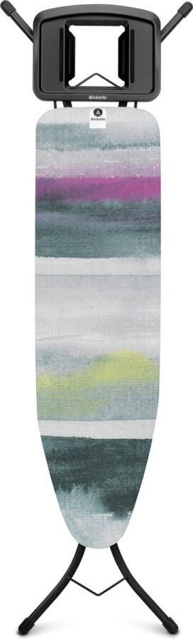 Brabantia Strijkplank A 110x30 cm Morning Breeze met solide strijkijzerhouder Black