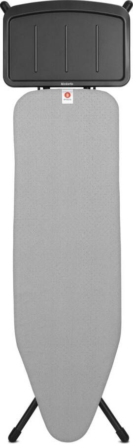 Brabantia Strijkplank B 124x38 cm Metallic met solide stoomunithouder Black
