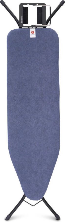 Brabantia Strijkplank B 124x38 cm Denim Blue met strijkijzerhouder Black - Foto 2