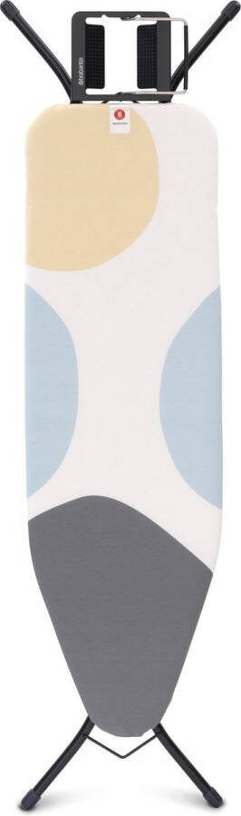 Brabantia Strijkplank B met Strijkijzerhouder 124 x 38 cm Spring Bubbles