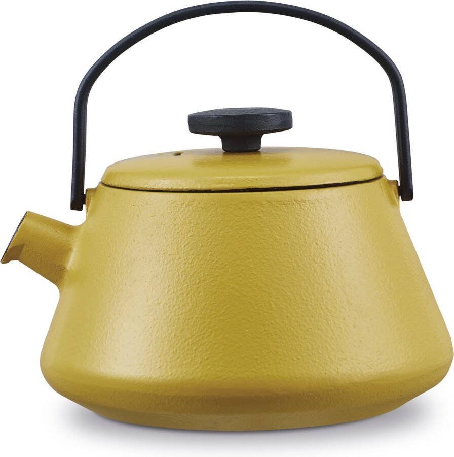 Brabantia T-TIME Theepot Geel 0 7L Gietijzer inclusief zeefje