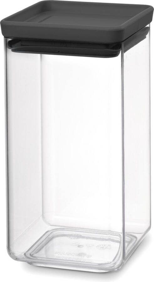 Brabantia Tasty+ voorraadbus stapelbaar 1 6 liter dark grey