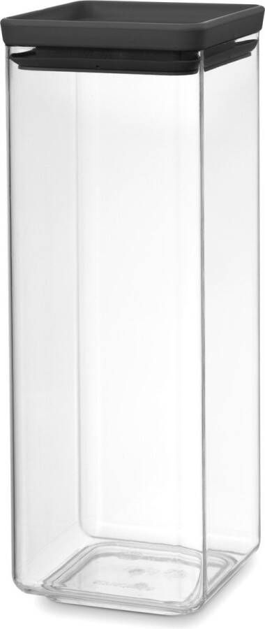 Brabantia Tasty+ Stapelbare Voorraadbus 2 5 L Dark Grey