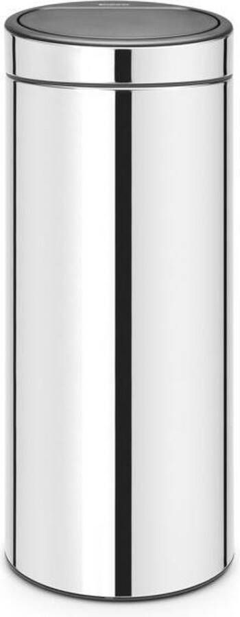 Brabantia touch bin afvalemmer 30 liter brilliant steel