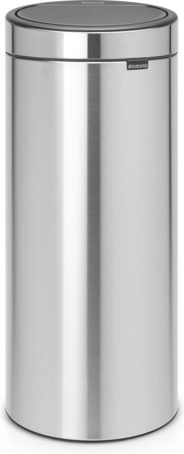Brabantia Touch Bin afvalemmer 30 liter met kunststof binnenemmer Matt Steel