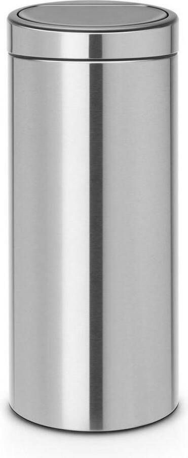 Brabantia Touch Bin afvalemmer 30 liter met kunststof binnenemmer Matt Steel Fingerprint Proof - Foto 2