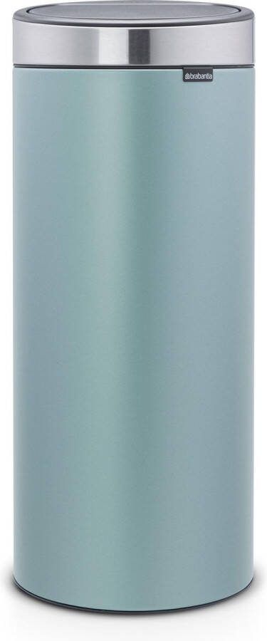 Brabantia Touch Bin Prullenbak 30 liter Metallic Mint Matt Steel Fingerprint Proof deksel