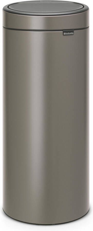 Brabantia Touch Bin afvalemmer 30 liter met kunststof binnenemmer Platinum - Foto 2