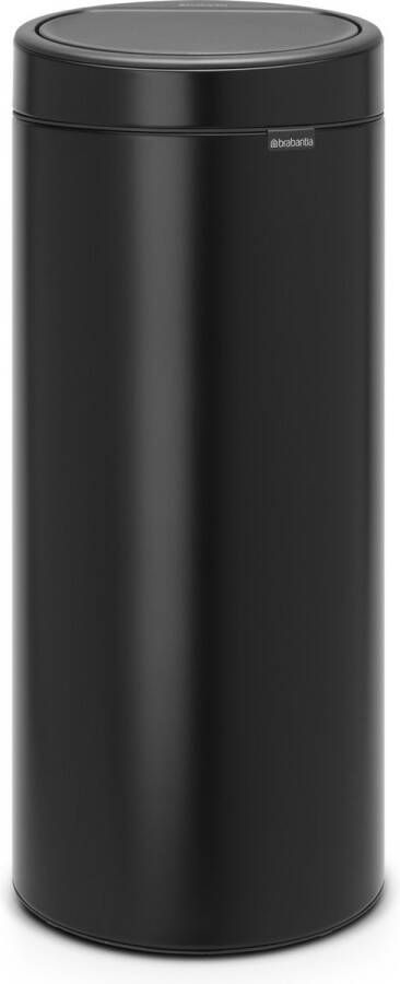 Brabantia Touch Bin afvalemmer 30 liter met kunststof binnenemmer Matt Black