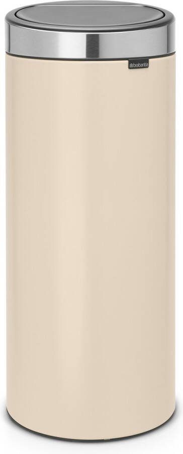 Brabantia Touch Bin Prullenbak 30 liter Soft Beige Matt Steel FPP deksel