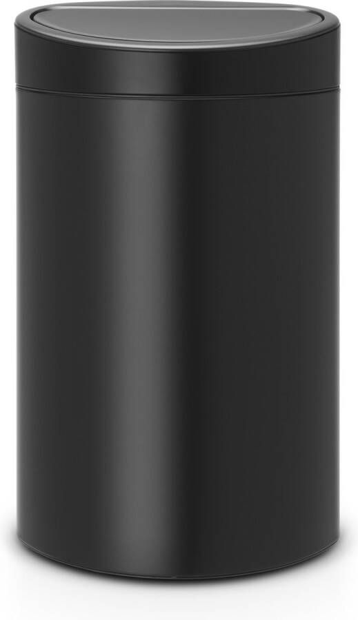 Brabantia Touch Bin afvalemmer 40 liter met kunststof binnenemmer Matt Black - Foto 2