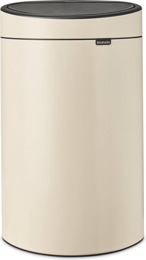 Brabantia Touch Bin afvalemmer 40 liter met kunststof binnenemmer Soft Beige
