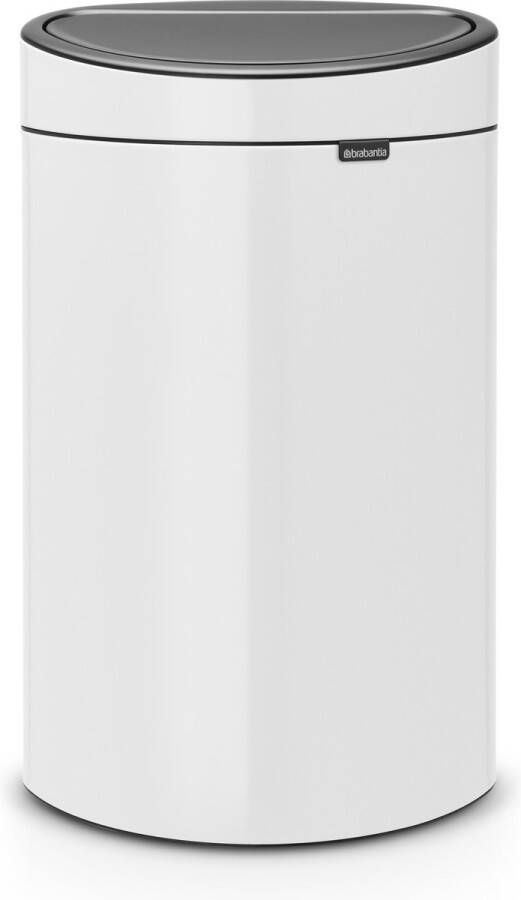 Brabantia Touch Bin afvalemmer 40 liter met kunststof binnenemmer White