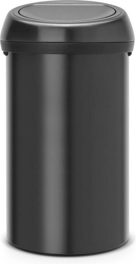 Brabantia Afvalbak Touch Bin Staal Mat Zwart 40x40x71cm 60l