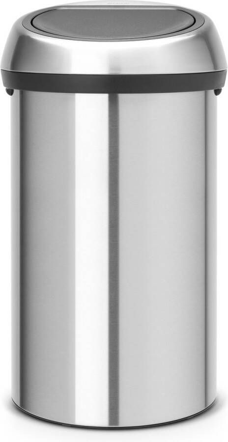 Brabantia Afvalverzamelaar 60 liter 'Touch Bin' Matt Steel Fingerprint Proof