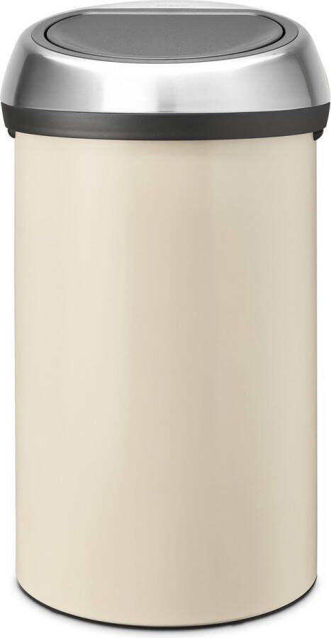 Brabantia Touch Bin Prullenbak 60 l Soft Beige Matt Steel deksel