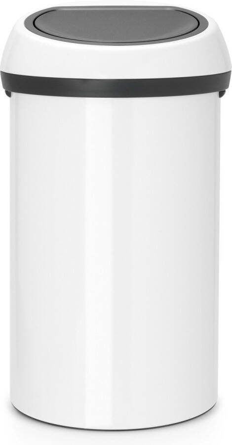 Brabantia Touch Bin afvalemmer 60L met kunststof binnenemmer White