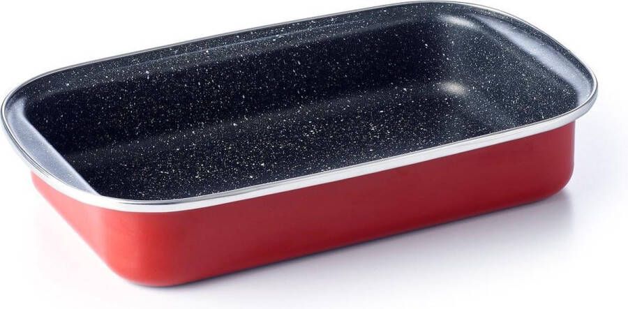 Brabantia TRADITION Ovenschaal -30cm- rechthoekig –Braadslede- Dubbele anti-aanbaklaag – Vaatwasbestendig -Retro style- Rood