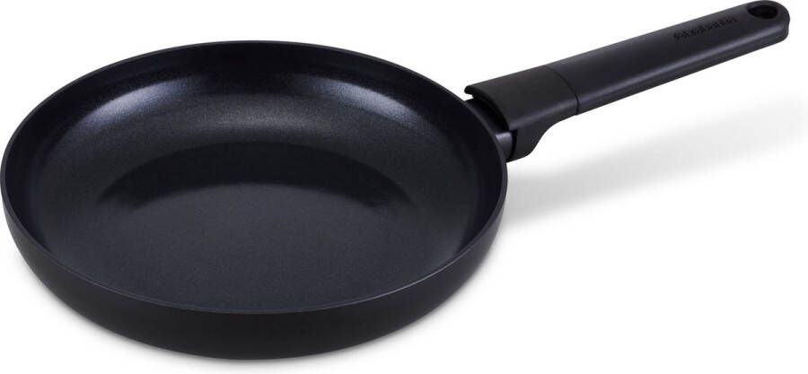 Brabantia VANTA Koekenpan Ø 24 cm Ergonomisch en licht 100% PFAS vrij- 100% gerecycleerd -keramische anti-aanbaklaag Geschikt voor alle warmtebronnen Zwart
