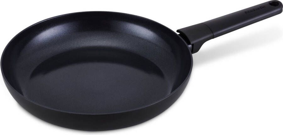 Brabantia VANTA Koekenpan Ø 28 cm Ergonomisch en licht 100% PFAS vrij- 100% gerecycleerd -keramische anti-aanbaklaag Geschikt voor alle warmtebronnen Zwart