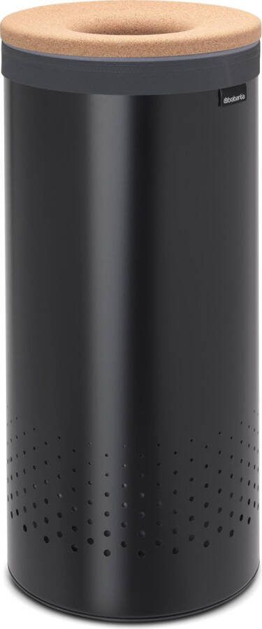Brabantia Wasmand met Deksel 35 l Matt Black Kurken deksel