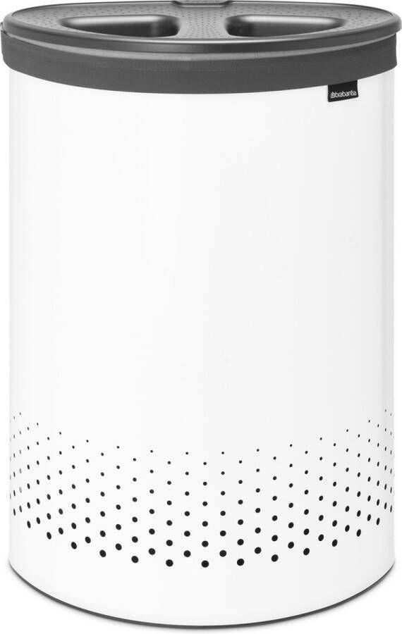 Brabantia Wasbox 55 liter White Dark Grey kunststof deksel