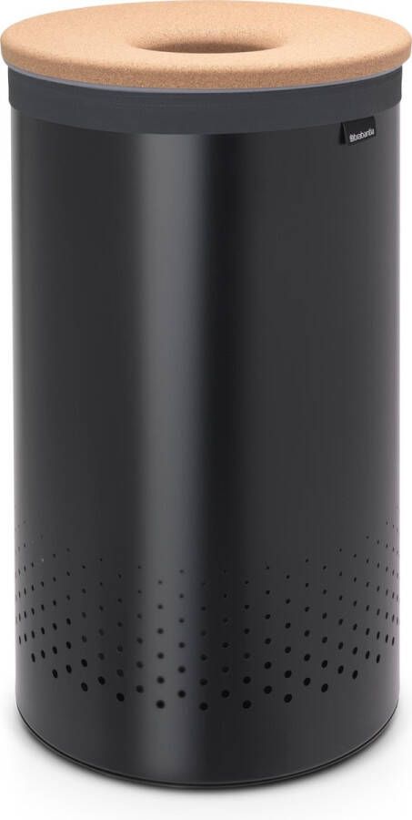 Brabantia Wasmand met Deksel 60 l Matt Black Kurken deksel
