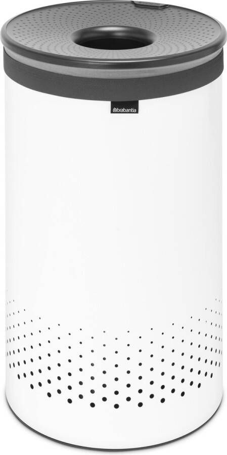 Brabantia Wasmand met Deksel 60 l White Dark Grey