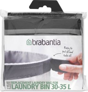Brabantia waszak voor wasboxen 35 liter grijs