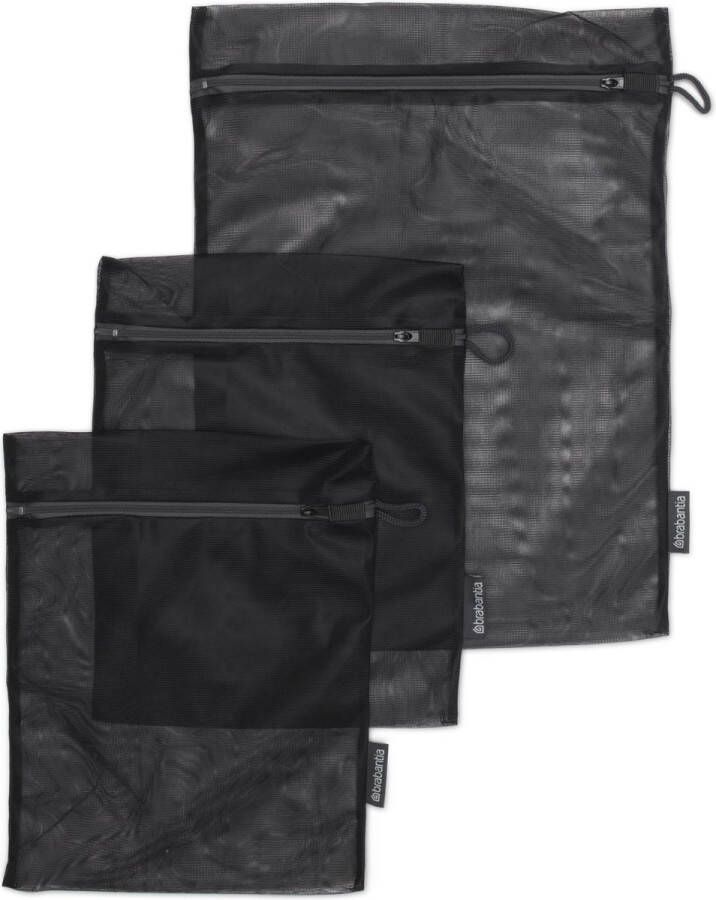 Brabantia waszakjes set van 3 in 2 maten black