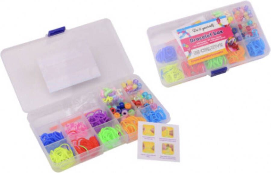 Bracelet Box Loomelastiekjes Loom Bandjes Loombands Loom Elastiekjes Starterspakket Elastiekjes Kraaltjes Haakjes Loomhaakje Loomnaald Loomband Loomdoos Loom Bracelets