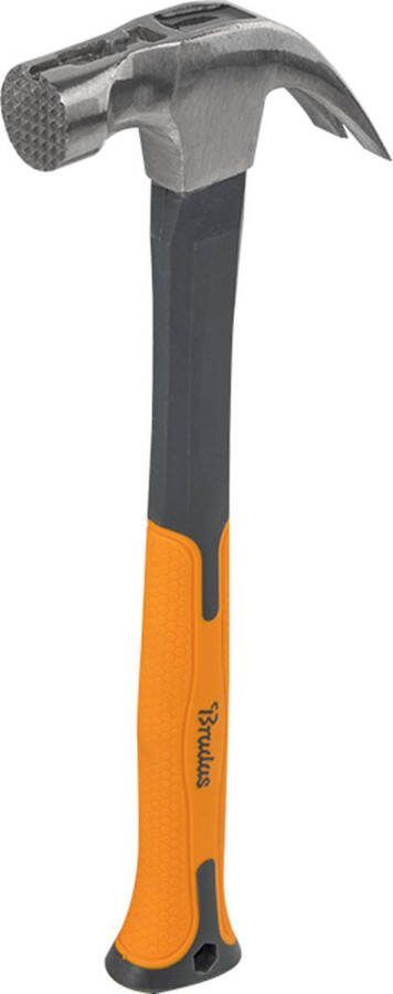 Bradas Klauwhamer 450g Stevig Fiberglas Handvat met Antislip Greep & Magnetische Spijkerhouder